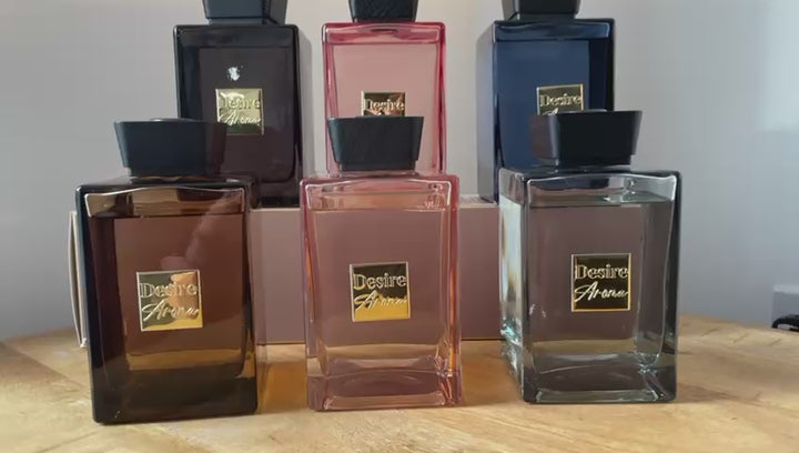 DESIRE AROMA Fragrance 500ML Luxury Lush Reed Diffuser Glass Bottle black reeds