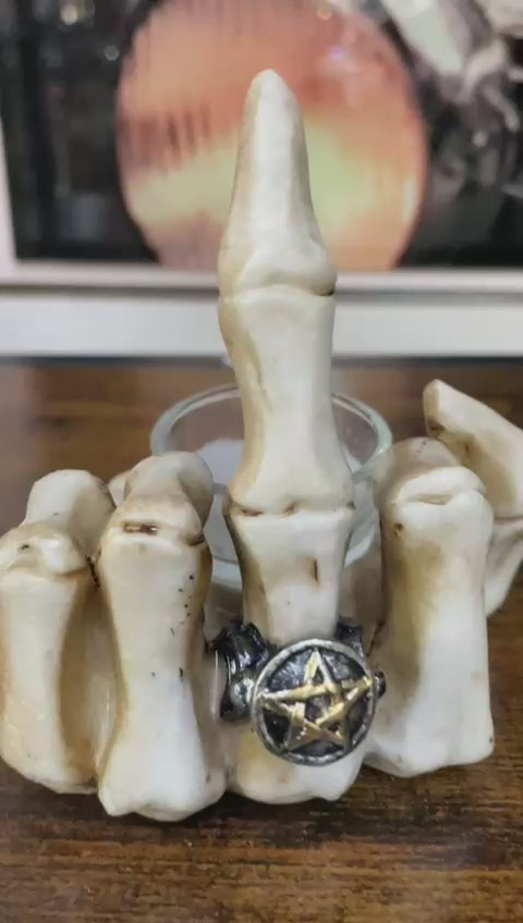 Skeleton Up Yours finger candle holder quirky ornament