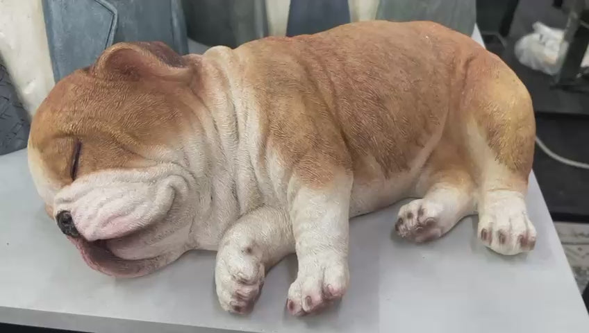 Sleeping Bulldog decorative resin ornament figurine