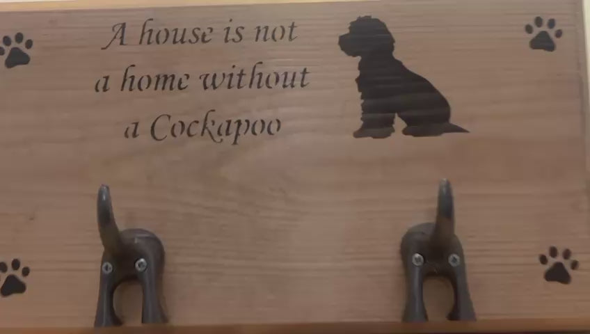 Quirky Wooden Dog Breed Leash Holders – Wall Hooks for Pet Lovers & Paw-rents