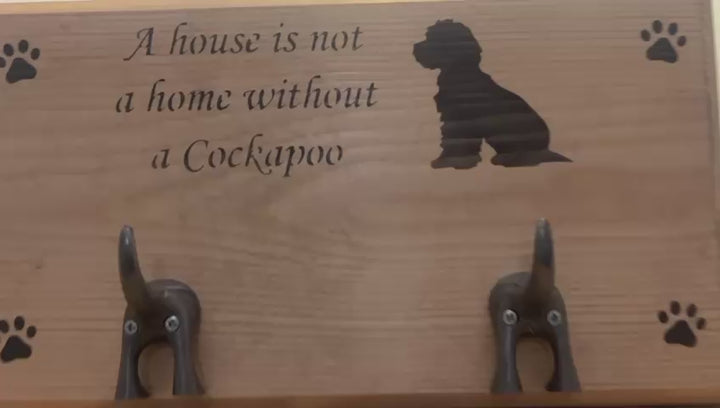 Quirky Wooden Dog Breed Leash Holders – Wall Hooks for Pet Lovers & Paw-rents