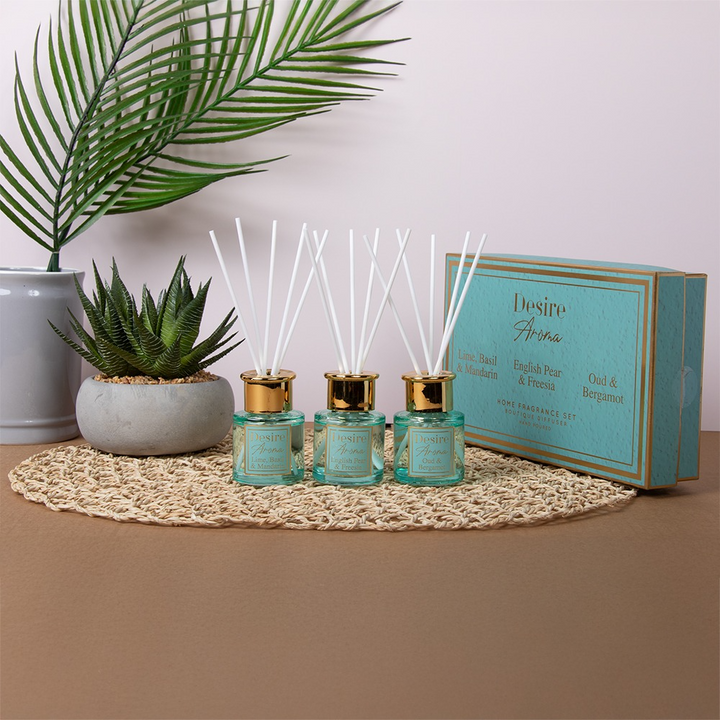 Set of 3 x 50ml Reed Diffusers – Luxury Home Fragrance Gift Set